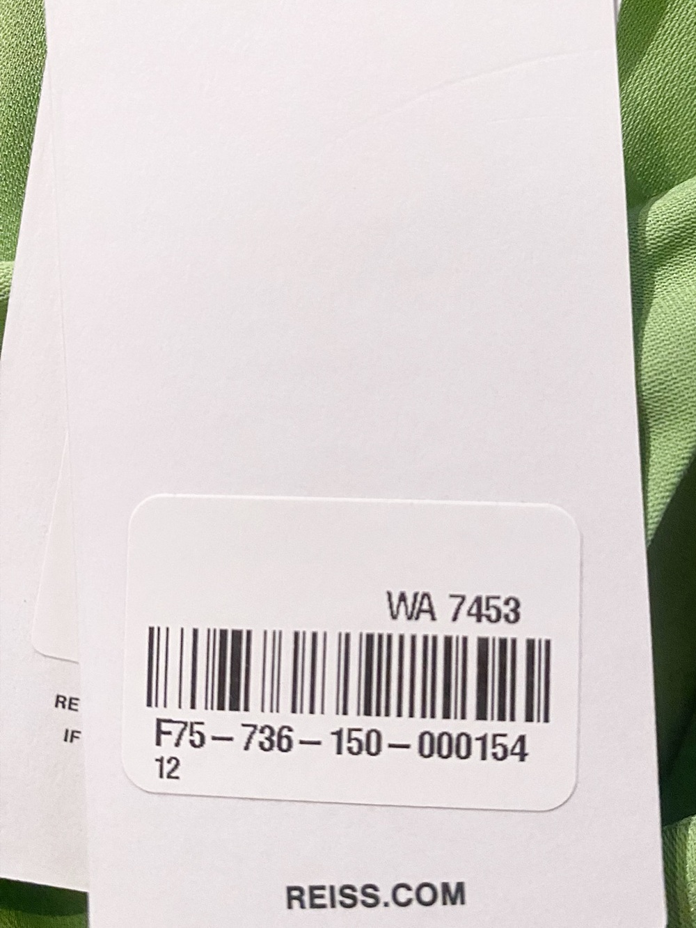 NWT Reiss green asymmetrical ruffle midi slip dress - wedding guest dress size 8 - Picture 8 of 8